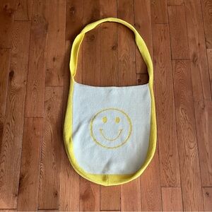 Yellow The Label Smiley Face Tote